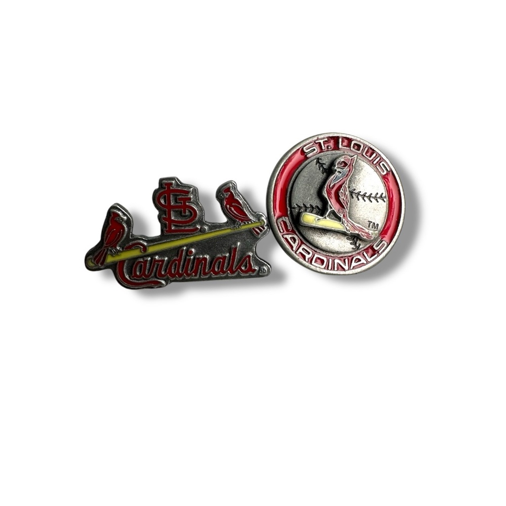 MLB St. Louis Cardinals Red and Silver Pins